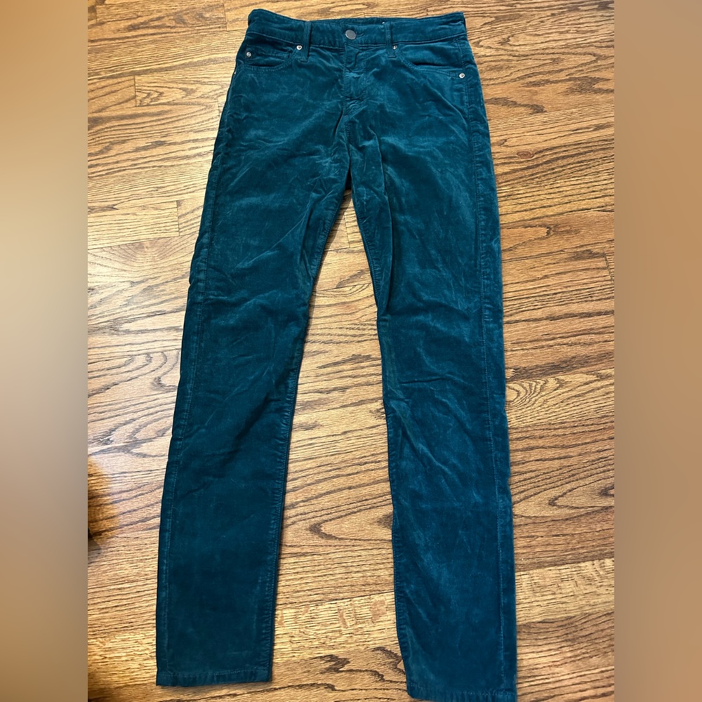 Anthropologie Women's Teal Skinny Pants